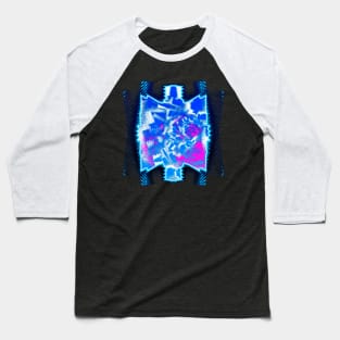 Abstract Neon Glitch - Geometric Pop Art Design Baseball T-Shirt